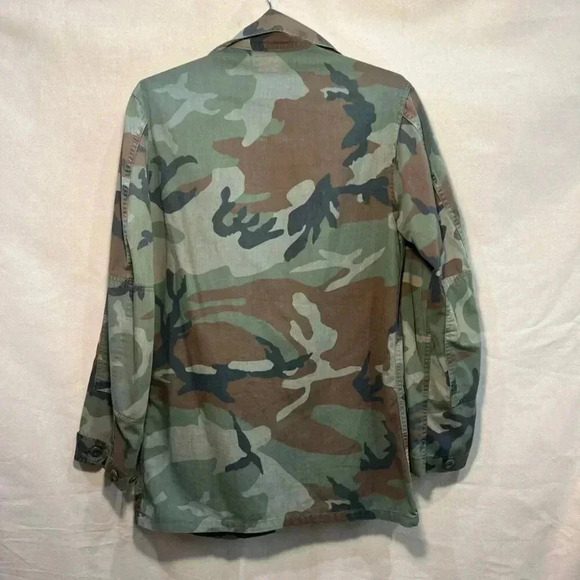 Vintage | USMC Camo Print Jacket - Green & Brown / Sz S - Picture 4 of 9